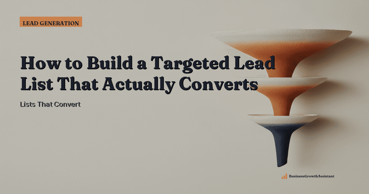 How to Build a Targeted Lead List That Actually Converts header image