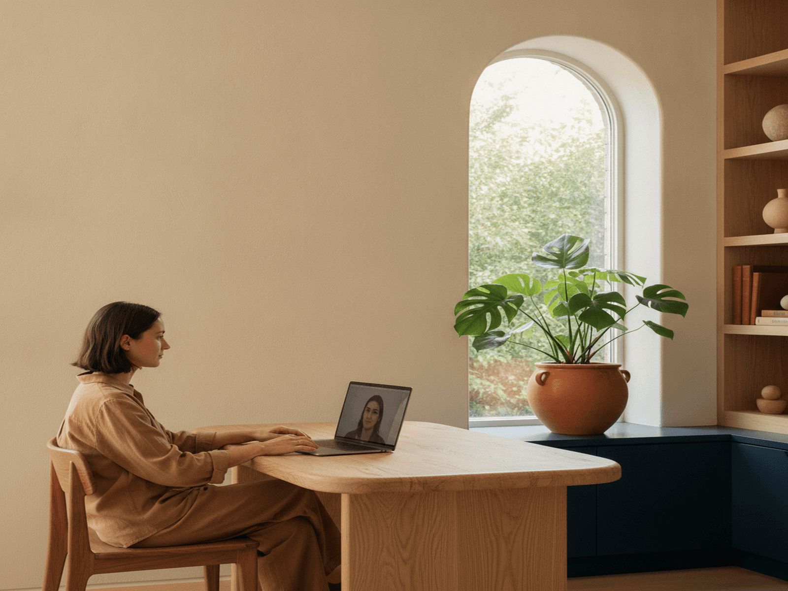Founder discussing business growth operations support on a consultation call