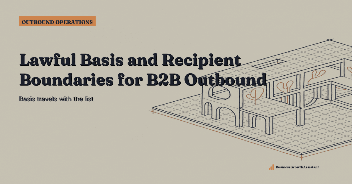 Lawful Basis and Recipient Boundaries for Delegated B2B Outbound research illustration