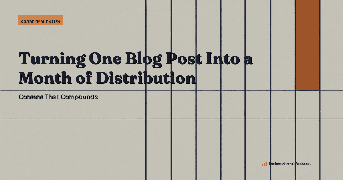 Turning One Blog Post Into a Month of Distribution