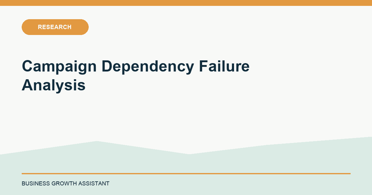 Campaign Dependency Failure Analysis research illustration