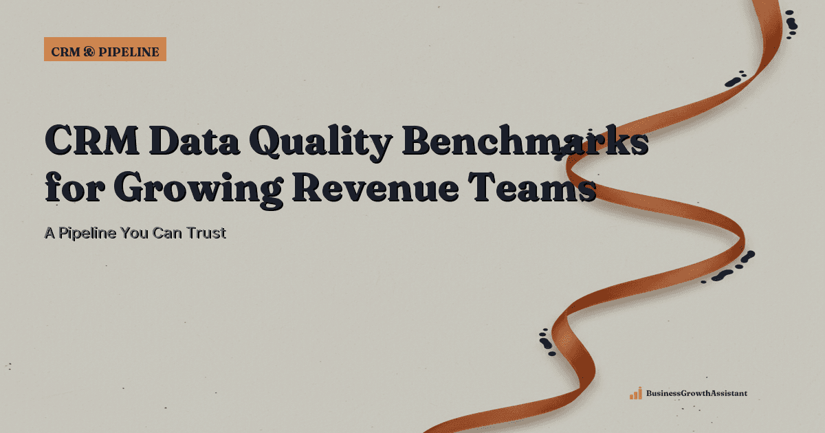 CRM Data Quality Benchmarks for Growing Revenue Teams research illustration