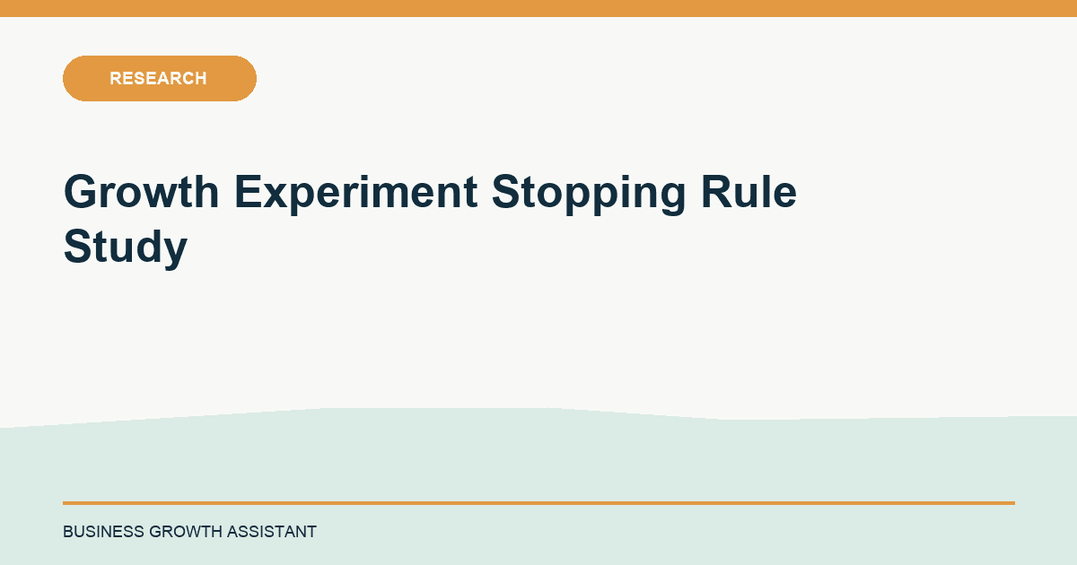 Growth Experiment Stopping Rule Study research illustration