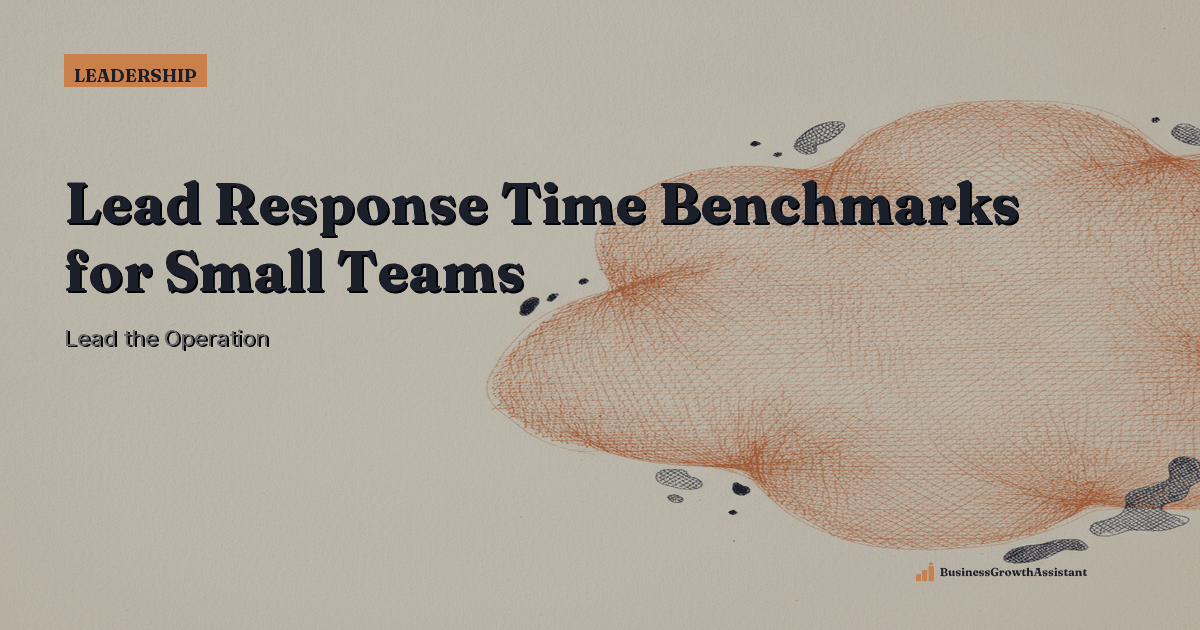 Lead Response Time Benchmarks for Small Teams research illustration