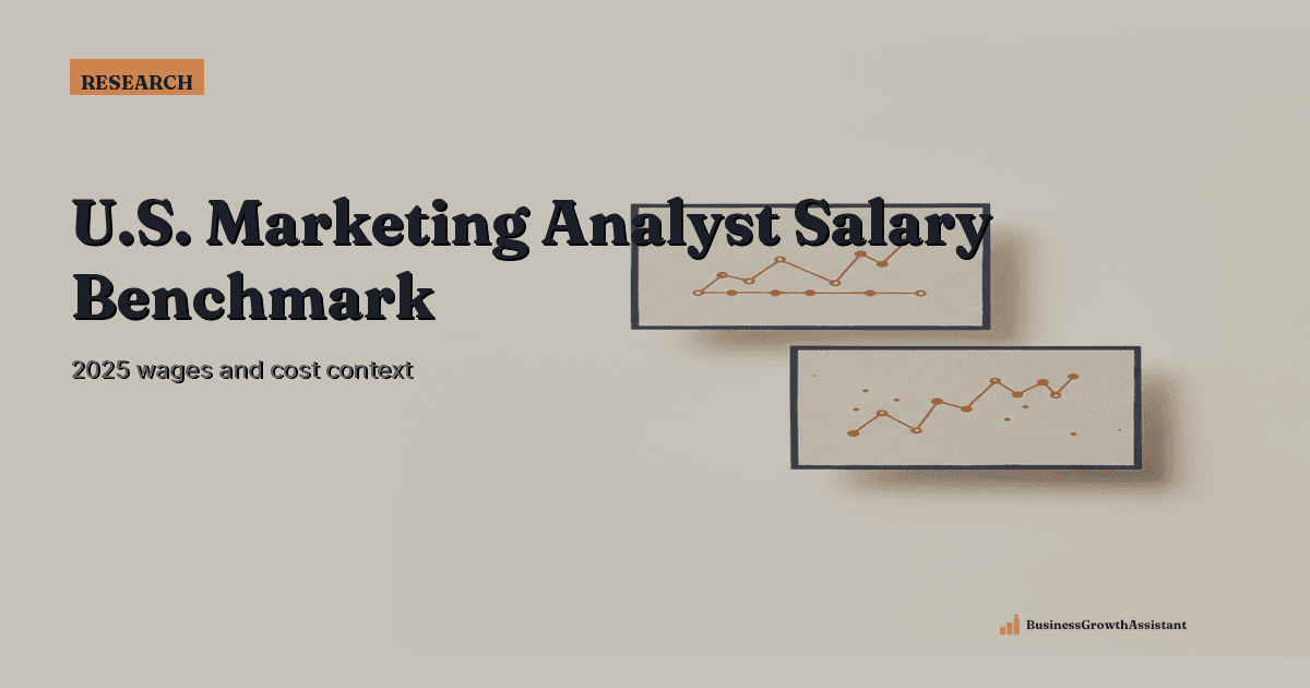 U.S. Marketing Analyst Salary Benchmark: 2025 Wages and Cost Context research illustration