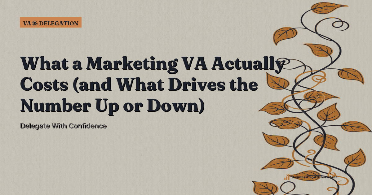 What a Marketing VA Actually Costs (and What Drives the Number Up or Down)