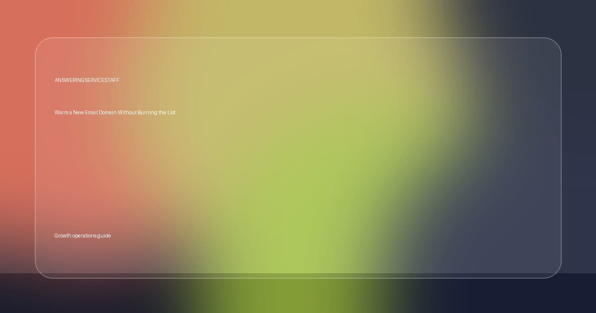 Warm a New Email Domain Without Burning the List thumbnail