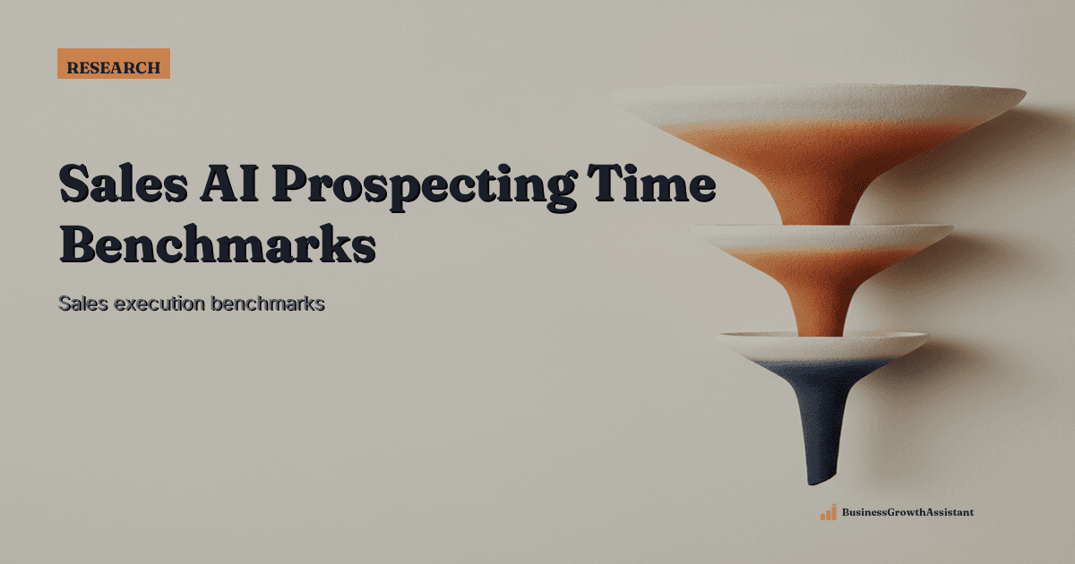 Sales AI Prospecting Time Benchmarks for 2026 research illustration