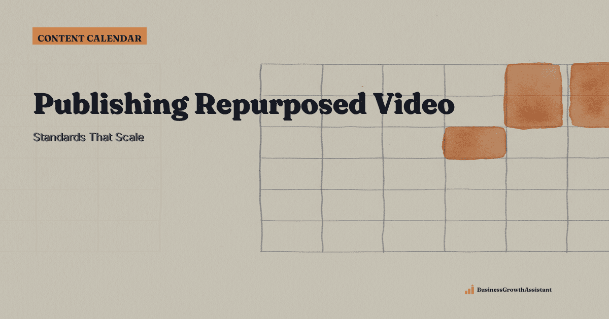 Video Repurposing and Publishing Standards for a Delegated Calendar research illustration